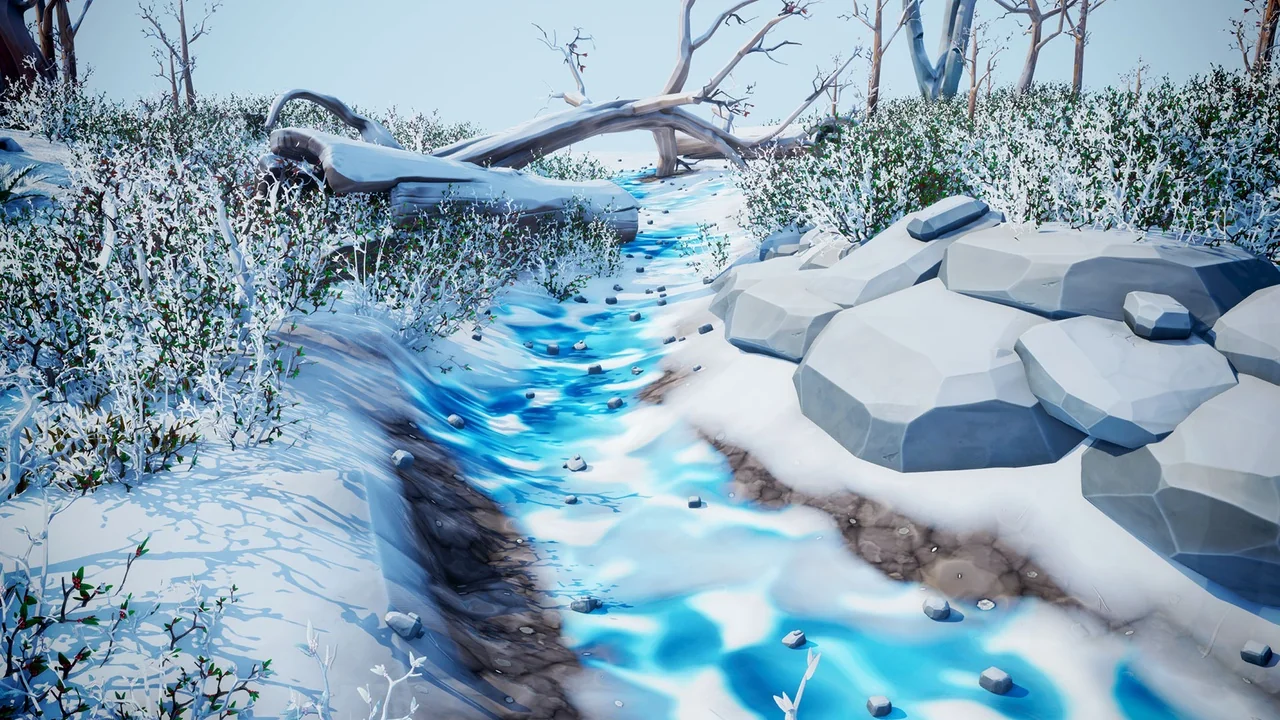 Stylized Winter Forest asset