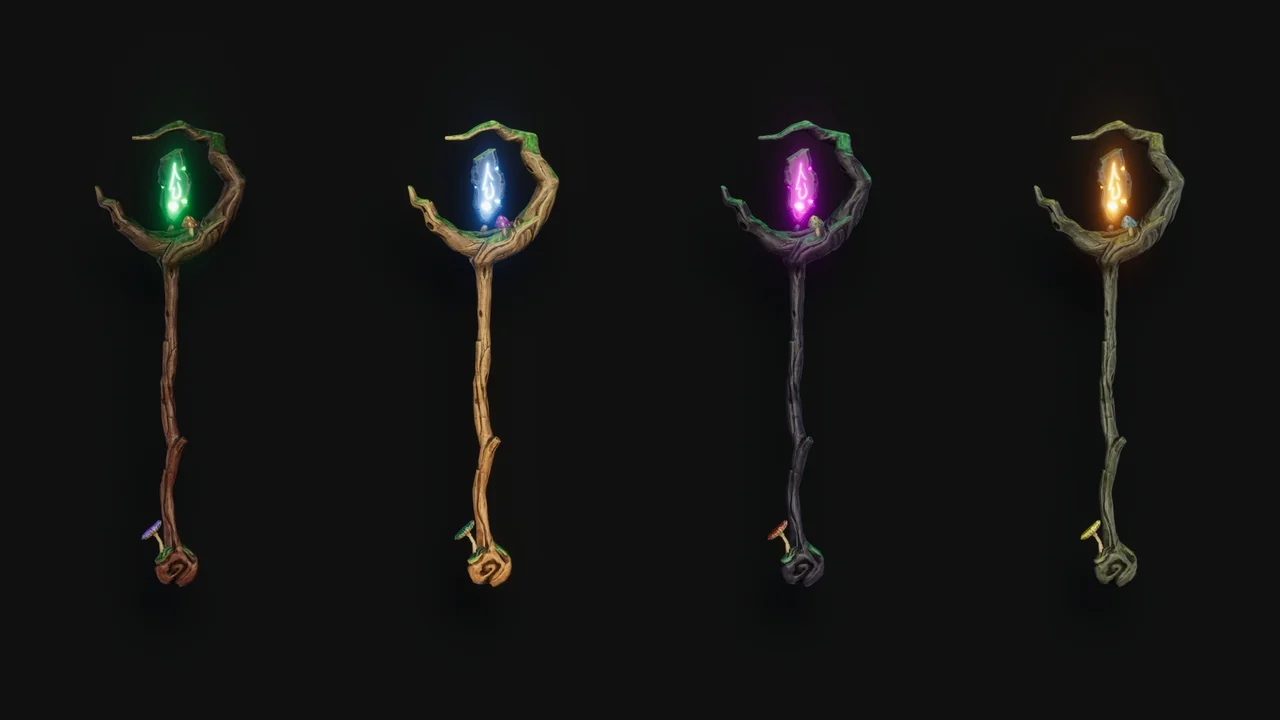 Stylized Staves – RPG Weapons asset