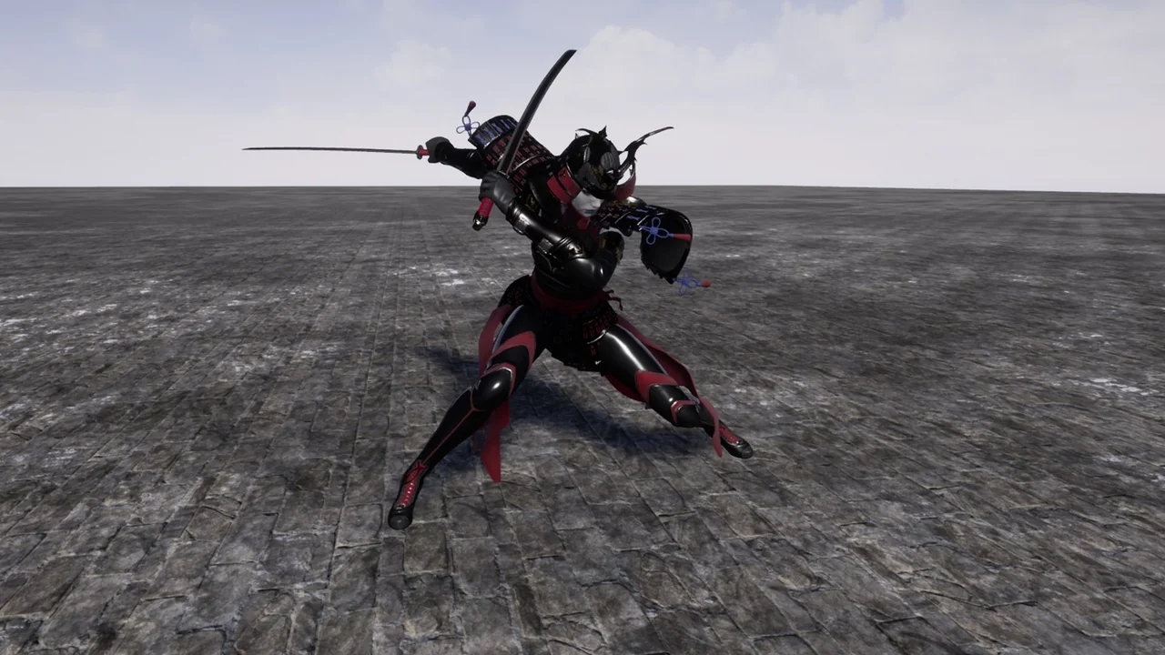 Female TwinKatana asset