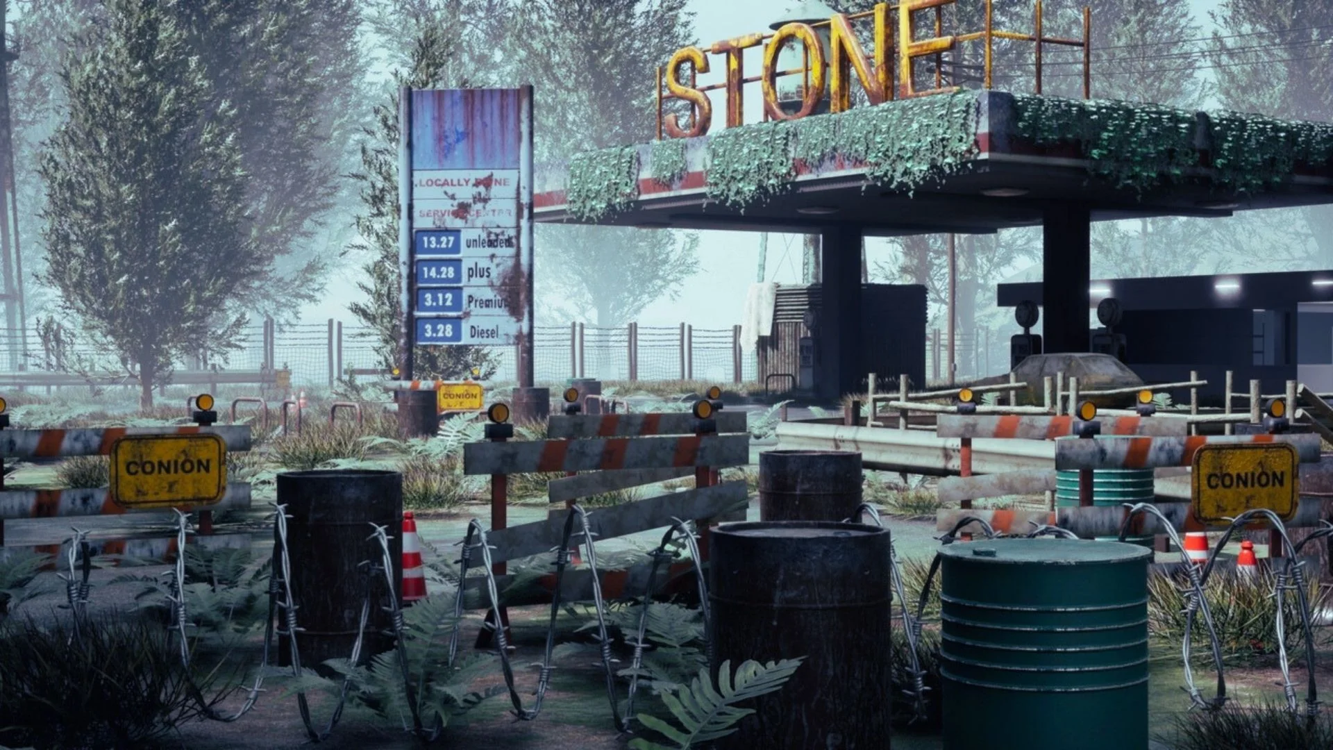 Abandoned Gas Station - Post Apocalyptic