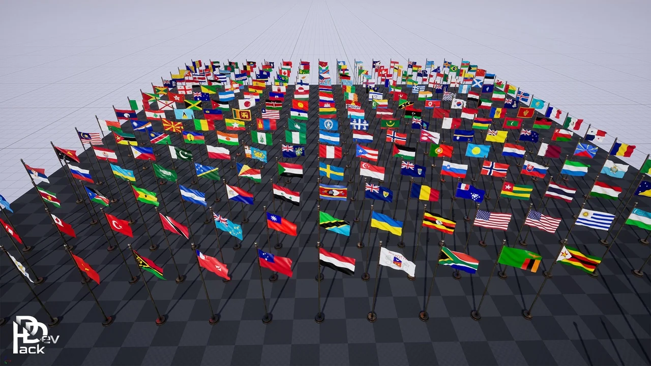Flag Props Package / 250+ Flags asset