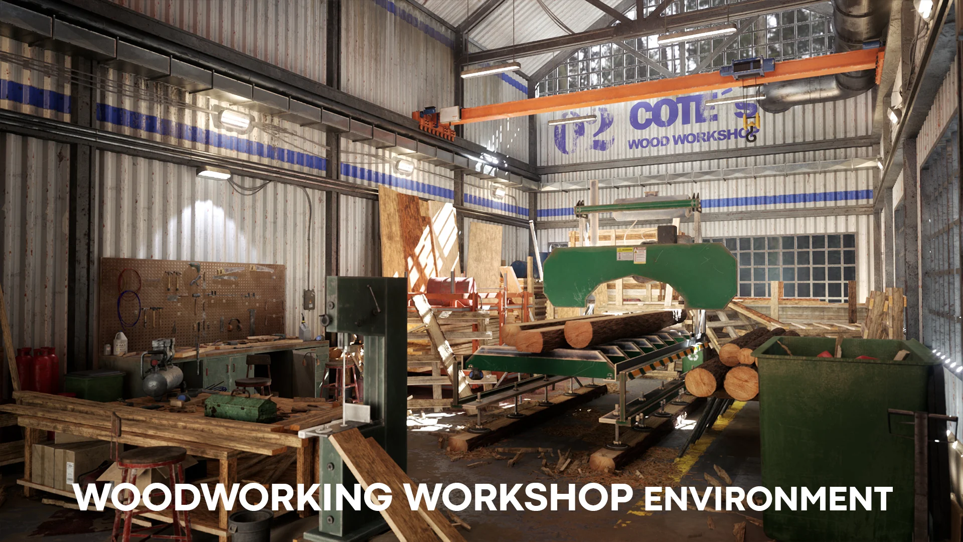 Woodworking Workshop Environment / Woodworking Craftman Craft Interior Carpenter