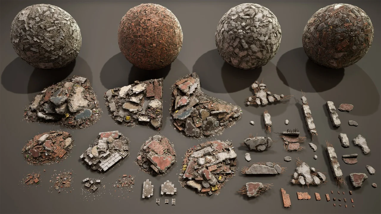 Rubble and Debris – Modular Set asset