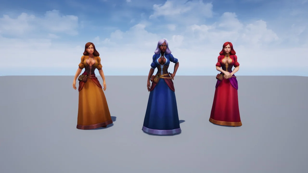 Stylized Fantasy Human NPC Pack asset