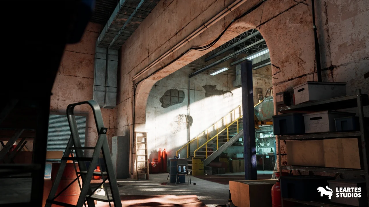 Garage Warehouse Environment ( Garage Warehouse Modular Garage Interior 3d ) asset