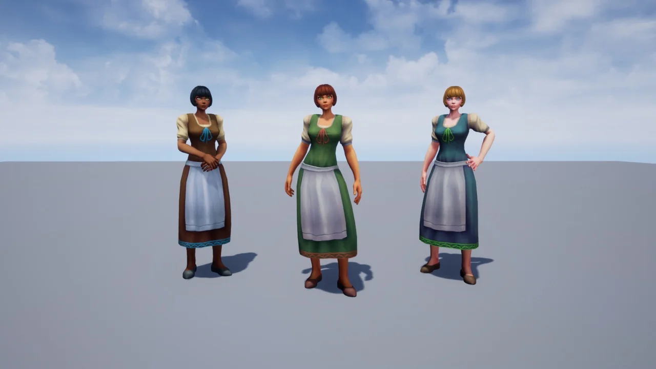 Stylized Fantasy Human NPC Pack asset