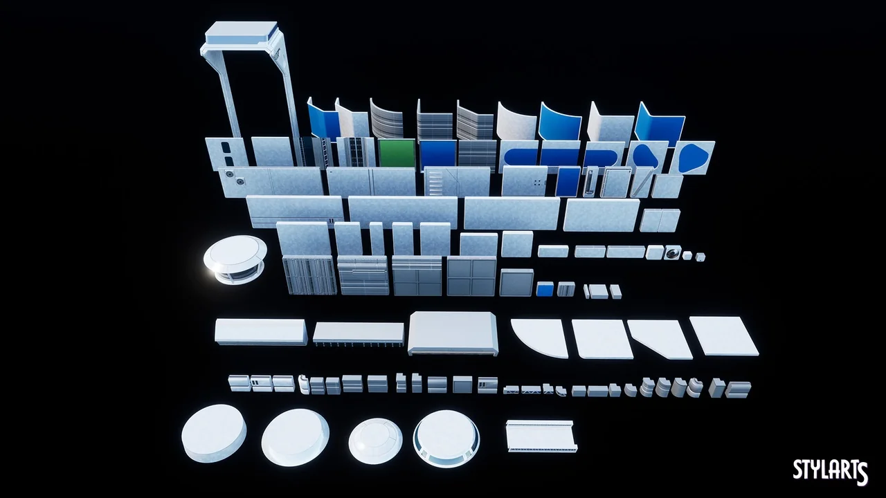 Stylized Solarpunk City ( Stylized Solar City Solarpunk City Solar 3D Stylised ) asset