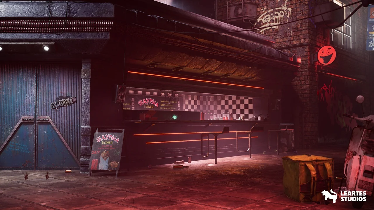 Cyberpunk Kyiv Street Environment ( Cyberpunk Kyiv Street Street Ukraine Slav ) asset