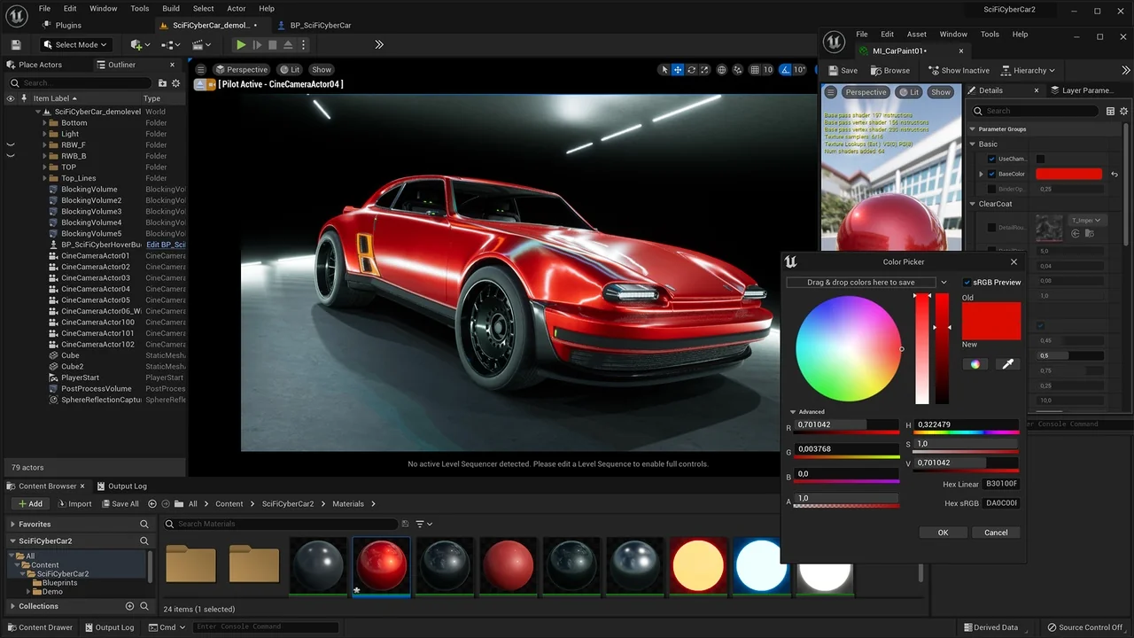 SciFi Cyber Car 2 asset