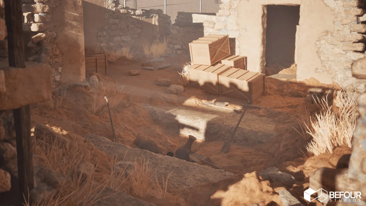 Ancient Desert Ruins Environment w/ Map Generator PCG asset