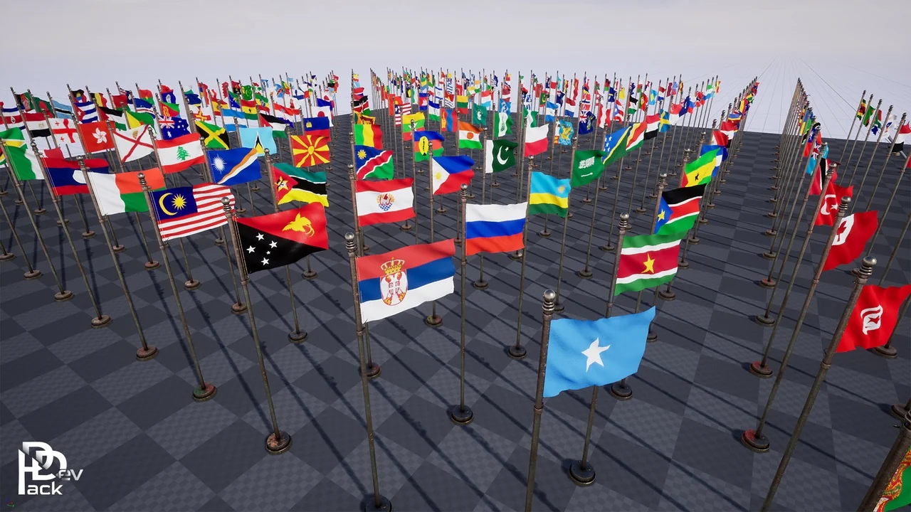Flag Props Package / 250+ Flags asset