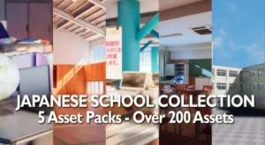 Japanese School Collection – 5 Asset Packs, Over 200 Assets