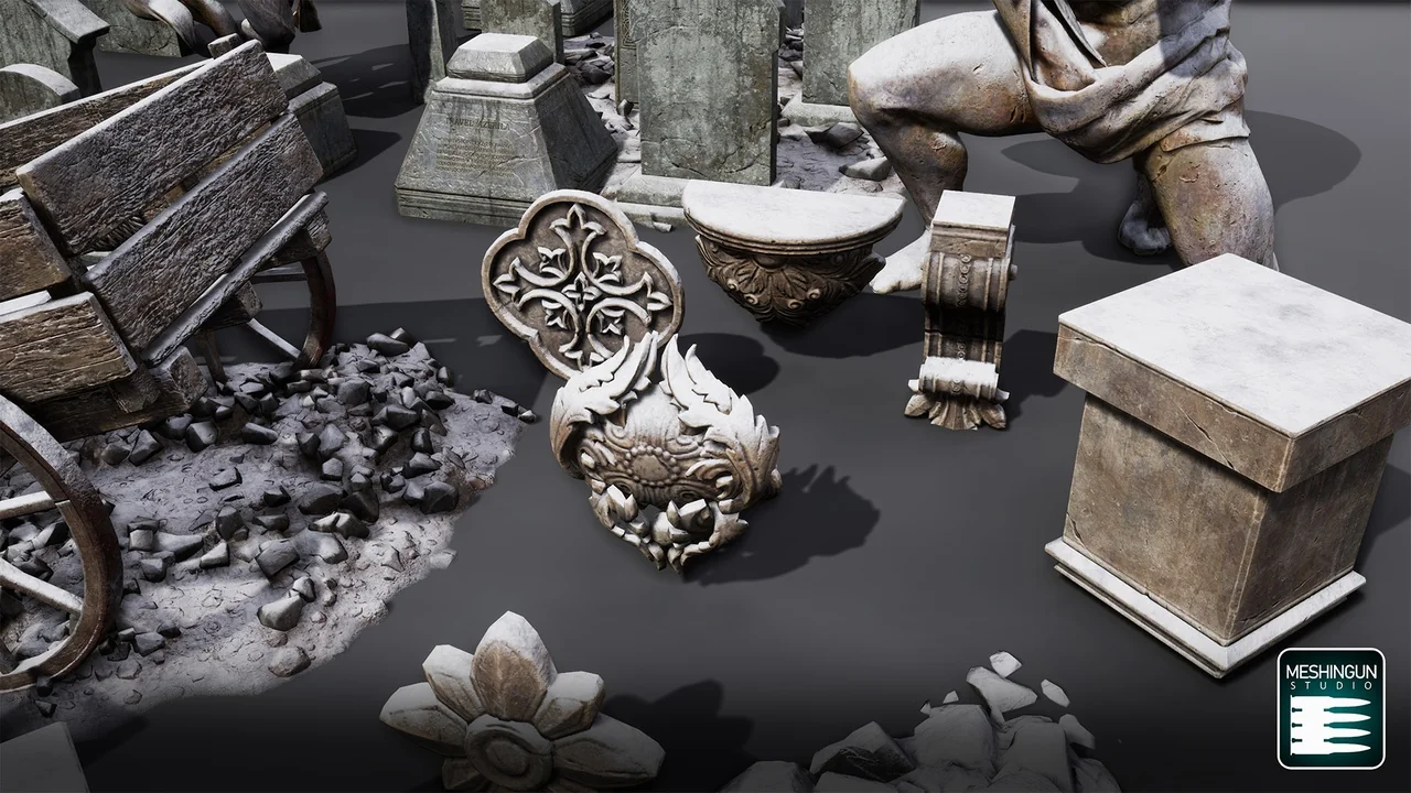 Gothic Cemetery Pack asset