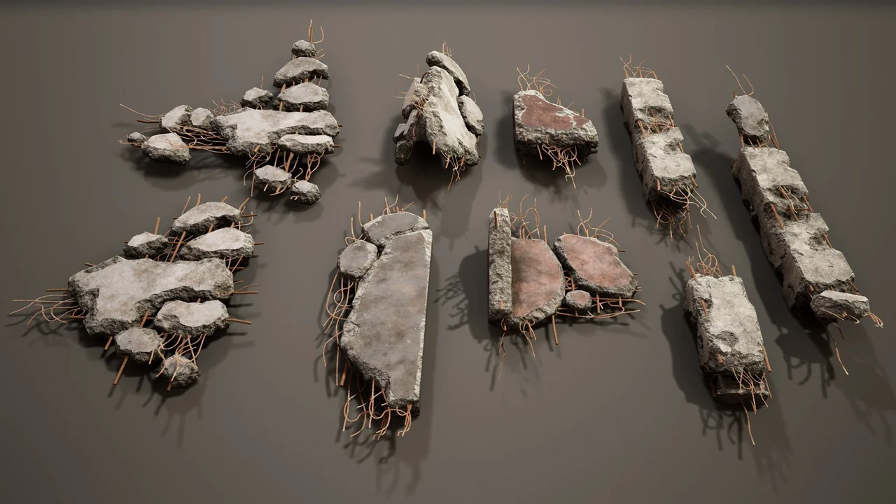 Rubble and Debris – Modular Set asset