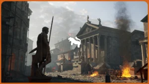 Roman Volcanic Temple ( Ancient Medieval Village Greek Buildings City Street )