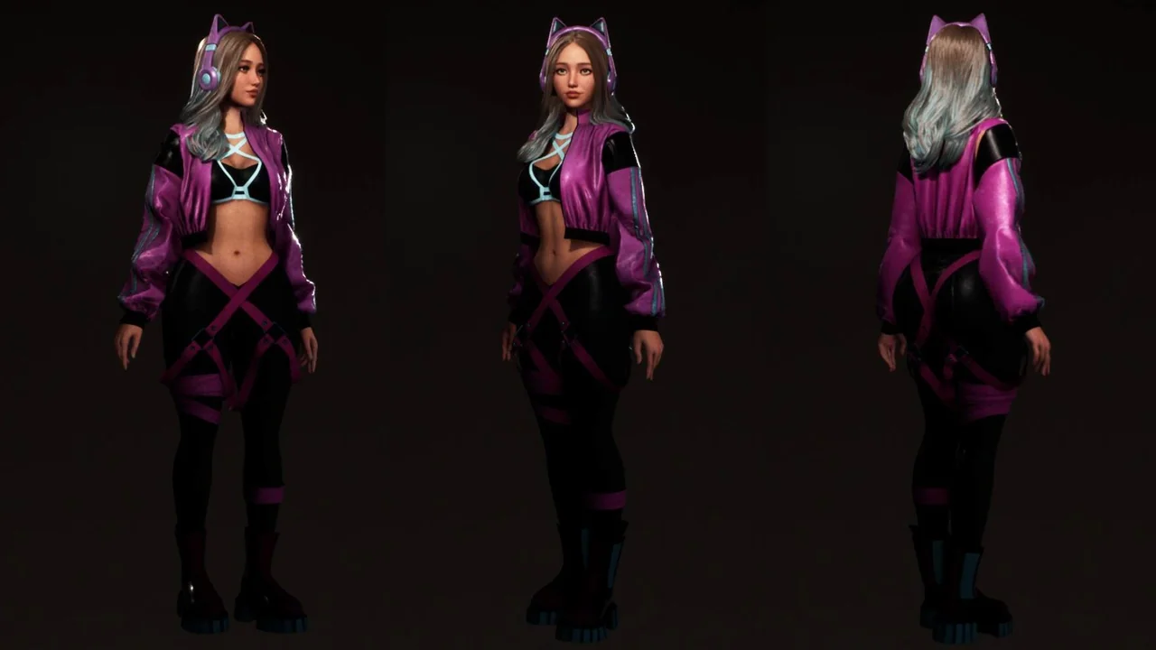 F2 Cyber Girl Davina asset