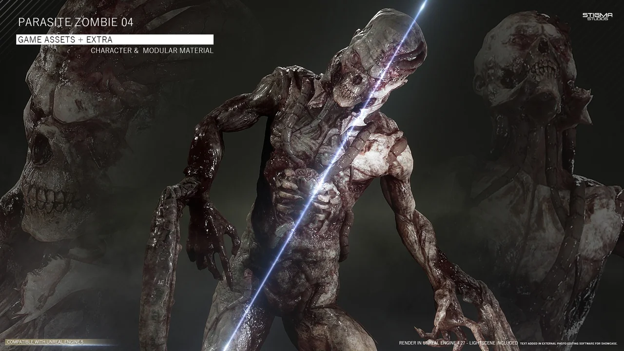 Parasite Zombie 04 – Game Assets + Extra asset