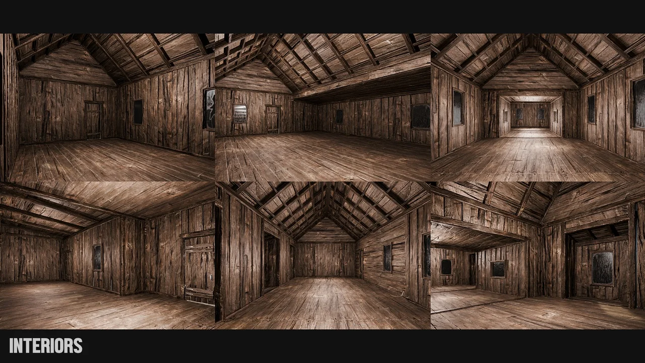 LAKE HOUSE 01 with INTERIORS 4K PBR asset