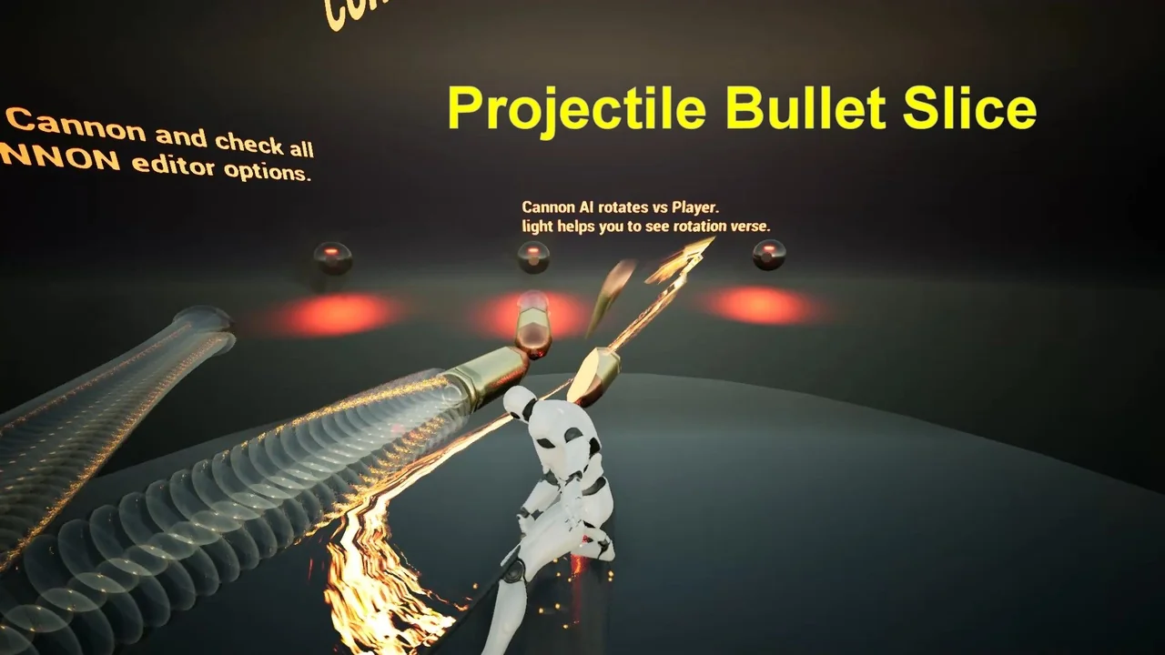 Slice Mesh Shoot Matrix Slow Bullet asset