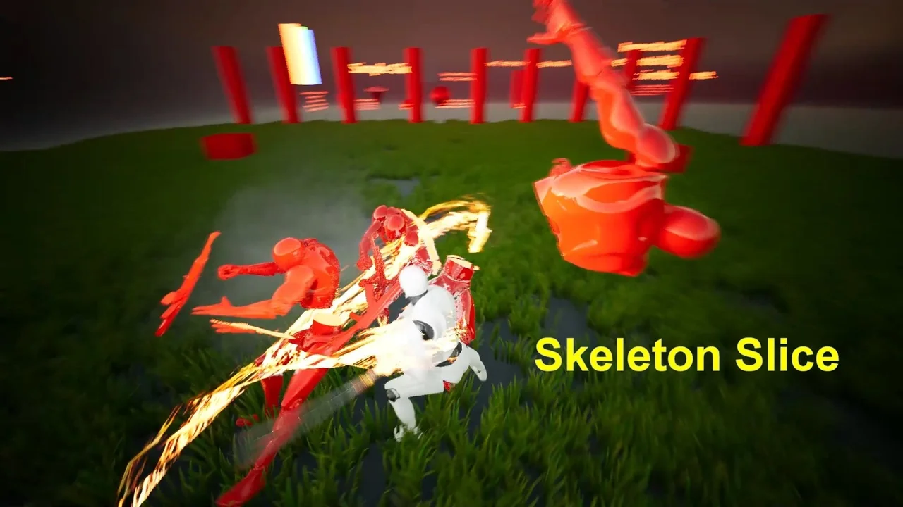 Slice Mesh Shoot Matrix Slow Bullet asset