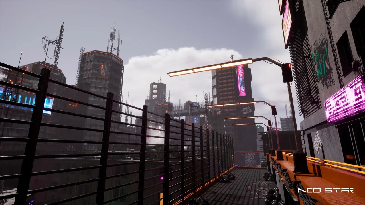 Cyberpunk Buildings Pack asset