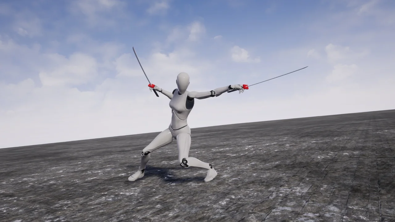 Female TwinKatana asset