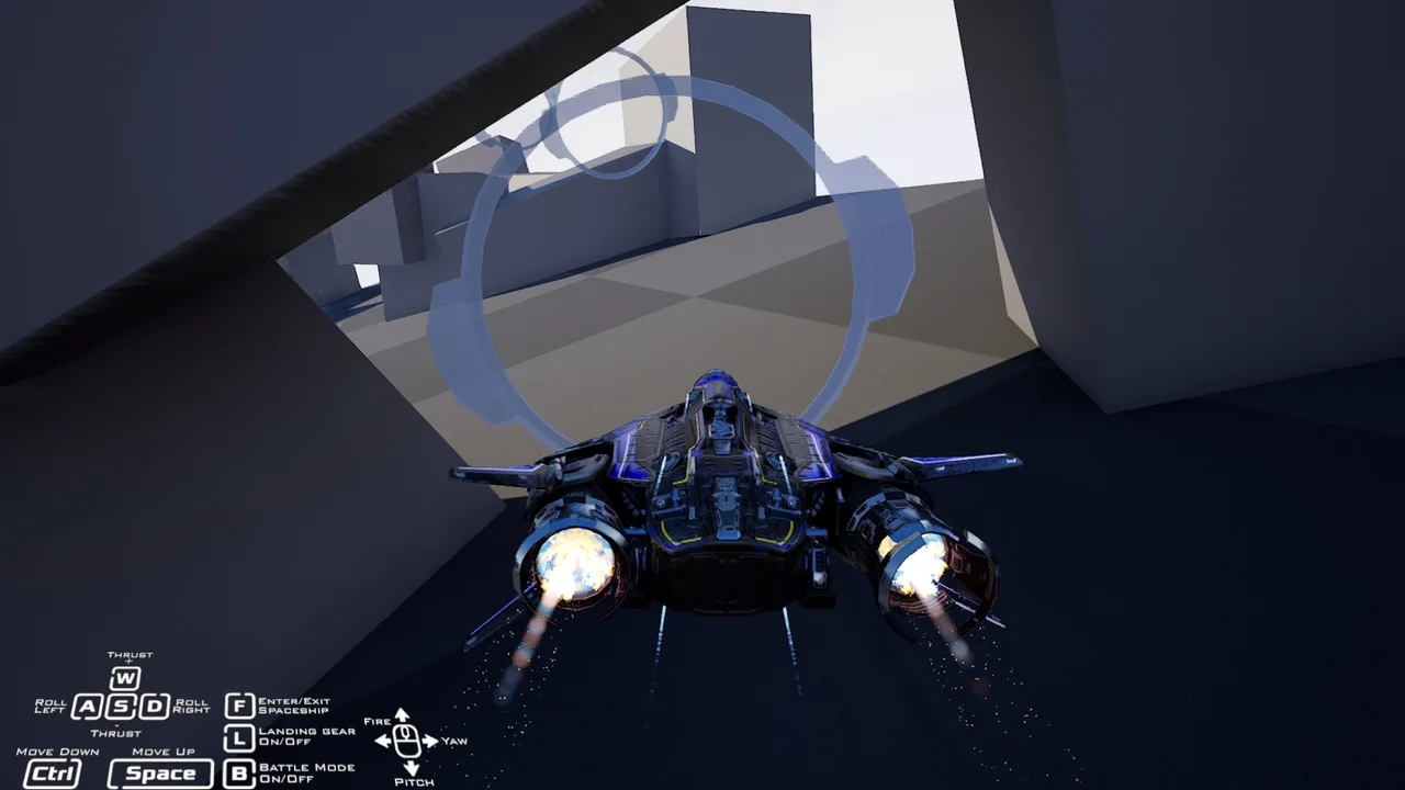 Stellar Phoenix Shuttle – Spaceship With Controller asset