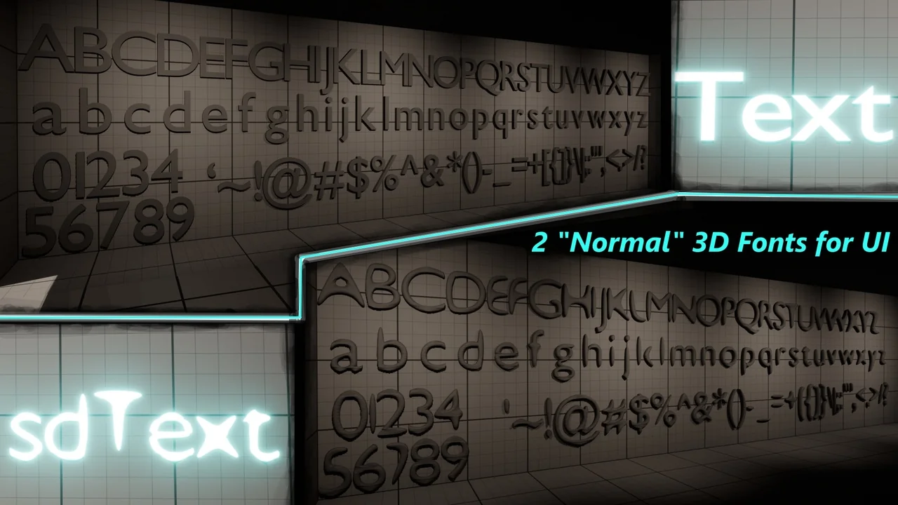 3D Text Generator – Diegetic Design – Custom Fonts asset