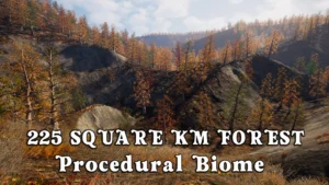 225 Square Km Procedural Forest