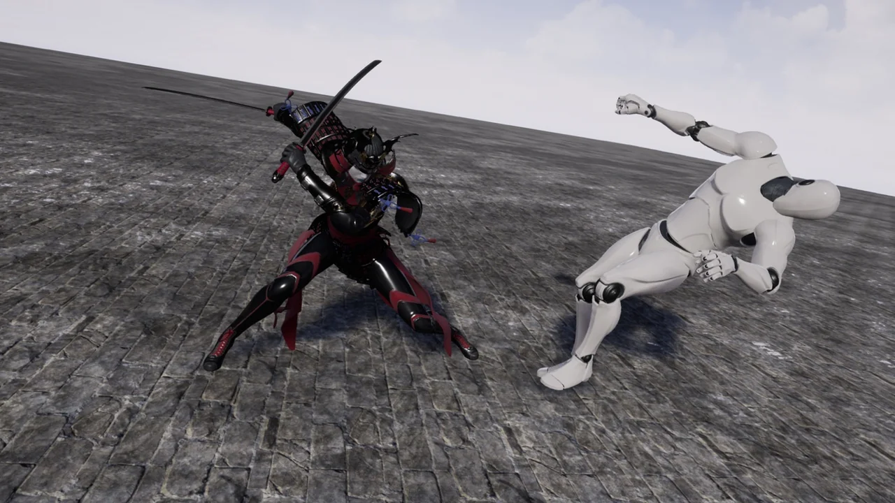 Female TwinKatana asset