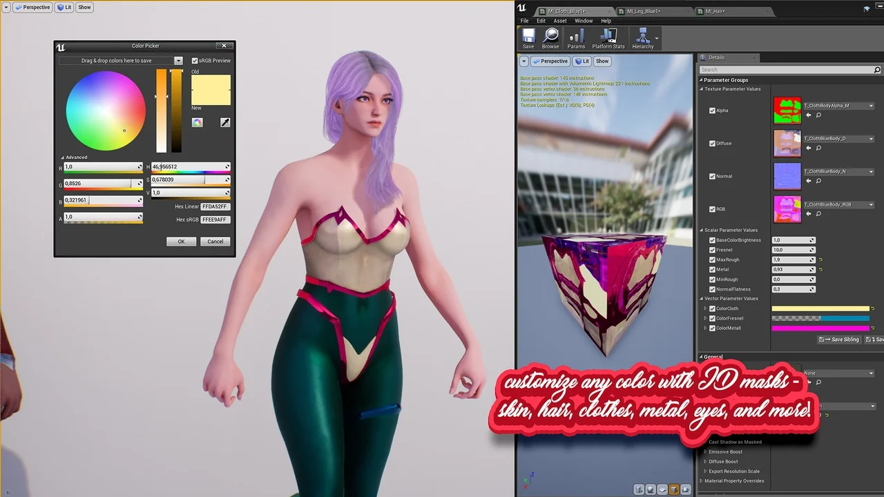 Bunny – Cute Fighting Anime Warrior Girl Realistic MMORPG FPS Stylized Character asset