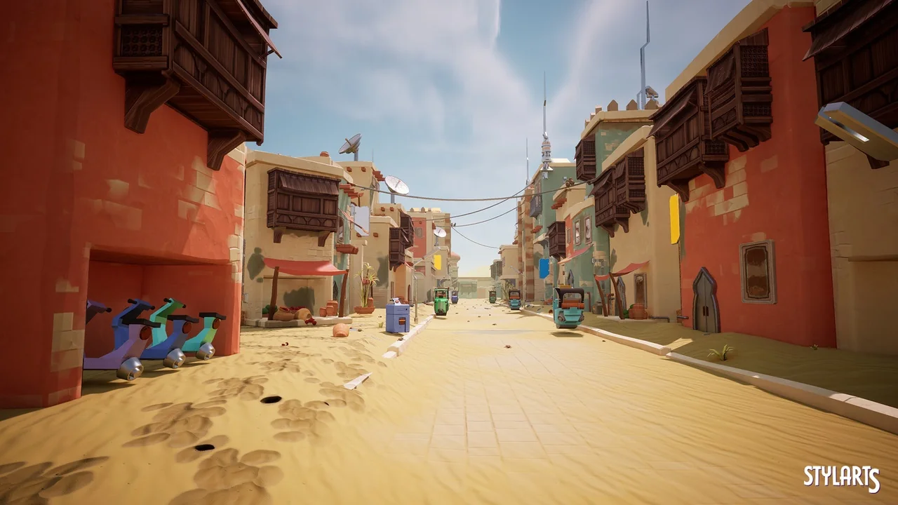 Stylized Indian City ( Stylized Stylized Stylized Indian Indina Cities Urban ) asset