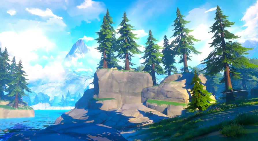 Stylized Mountain Environment - Open World Stylized Environment