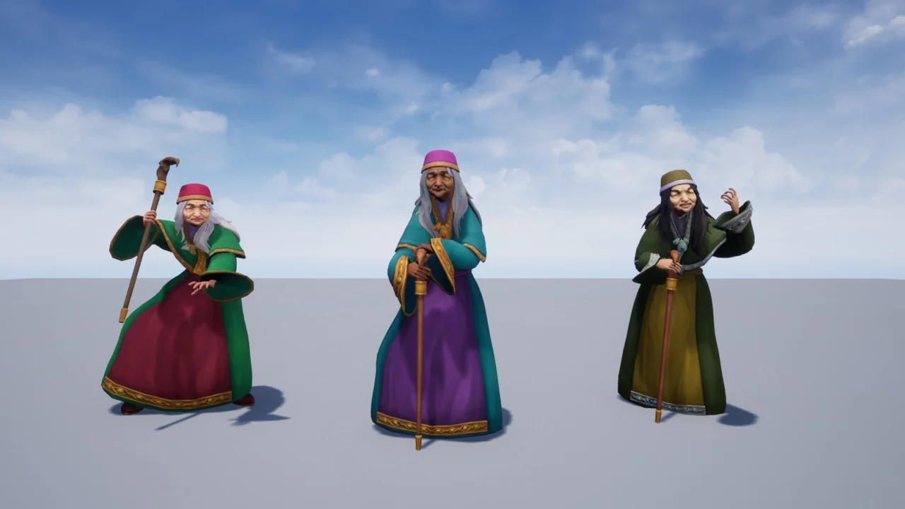 Stylized Fantasy Human NPC Pack asset