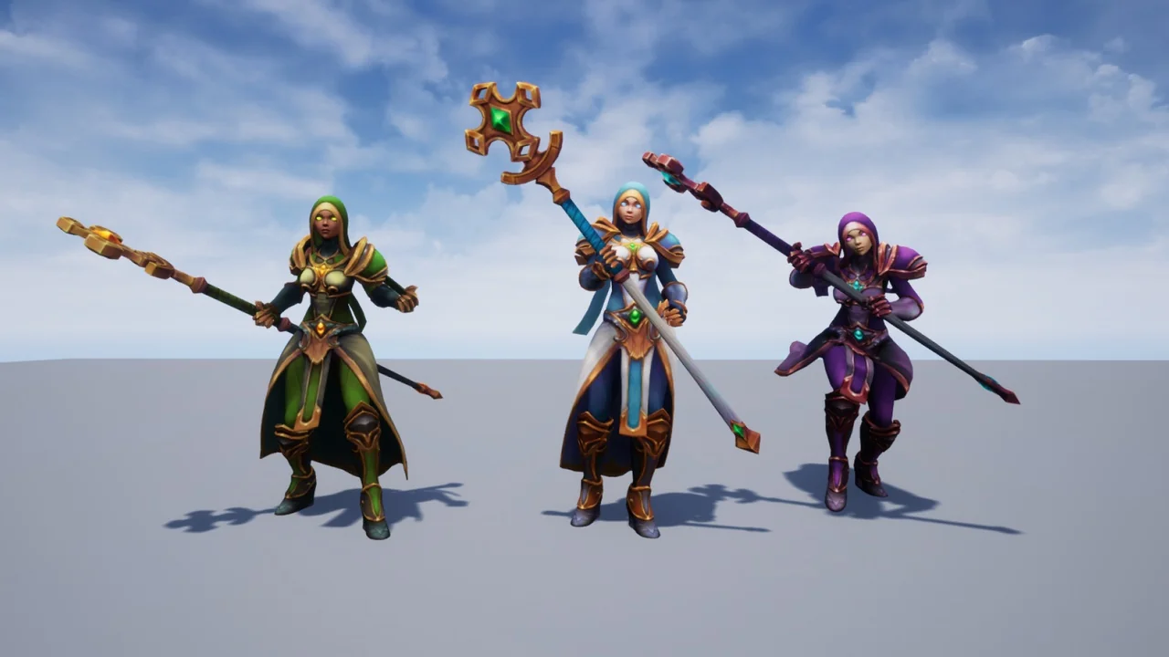 Stylized Fantasy Human NPC Pack asset