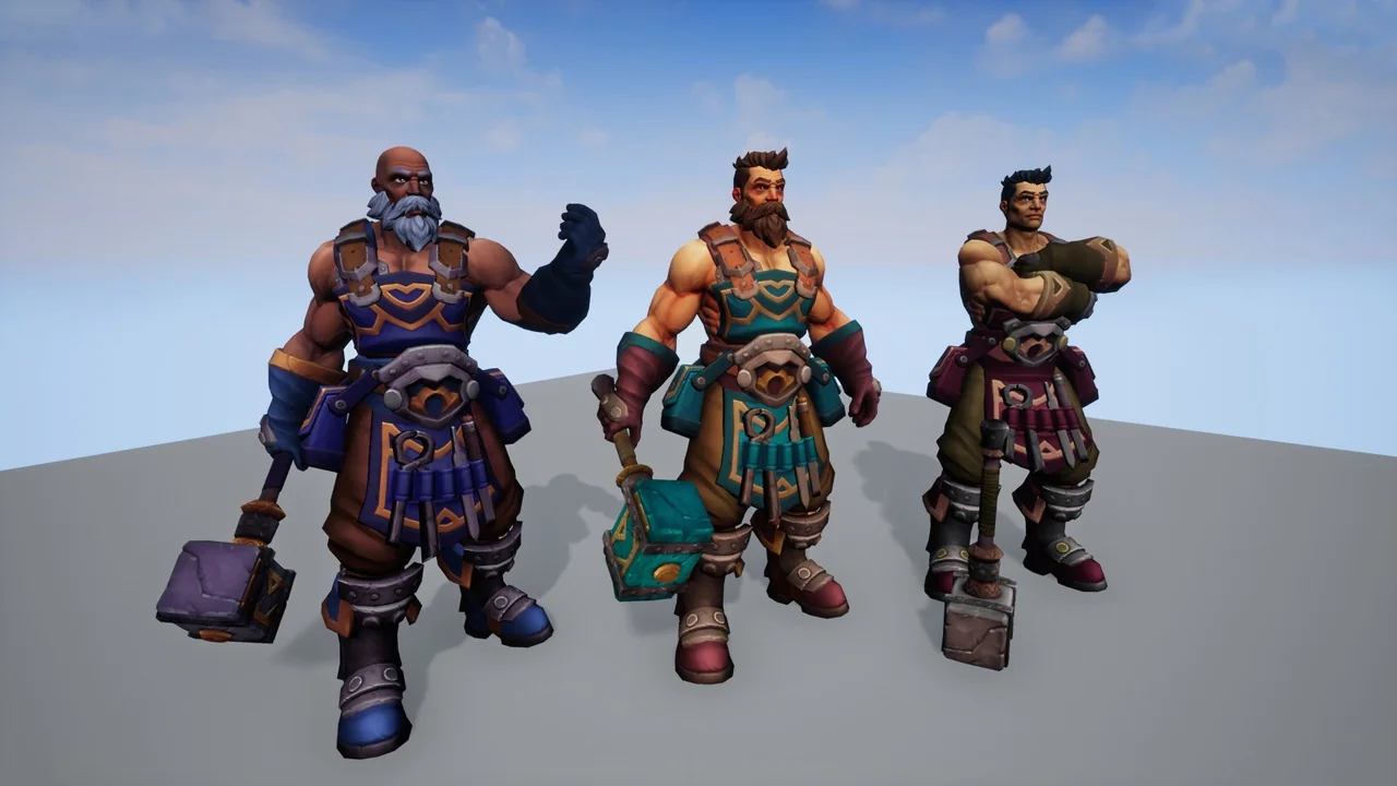 Stylized Fantasy Human NPC Pack asset