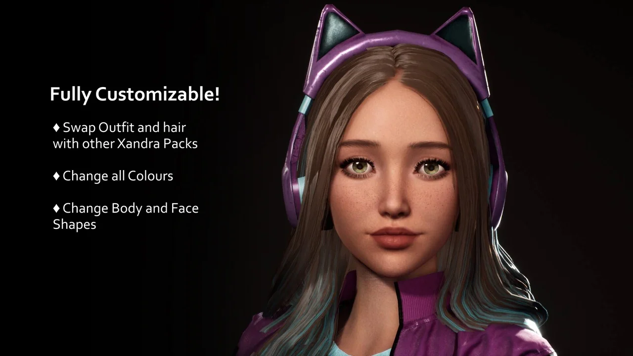 F2 Cyber Girl Davina asset