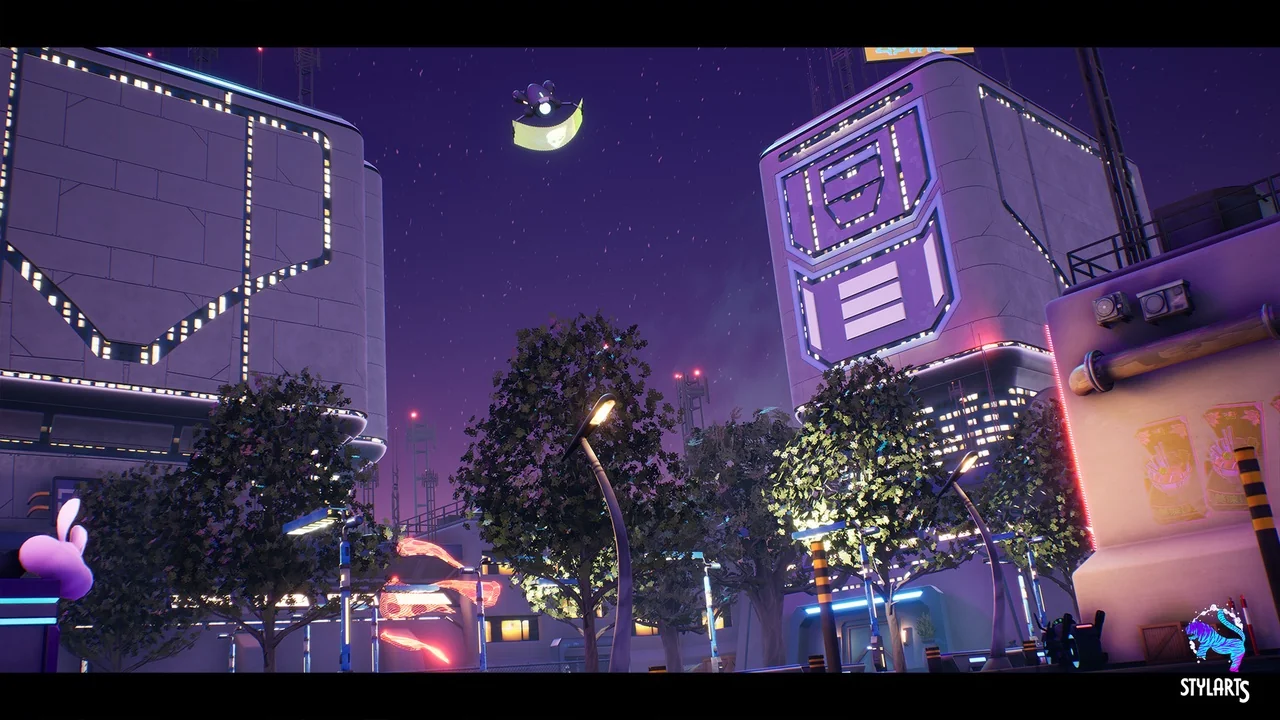 Modular Stylized Cyberpunk Street ( Cyberpunk Cyber Street Cyberpunk Stylized ) asset