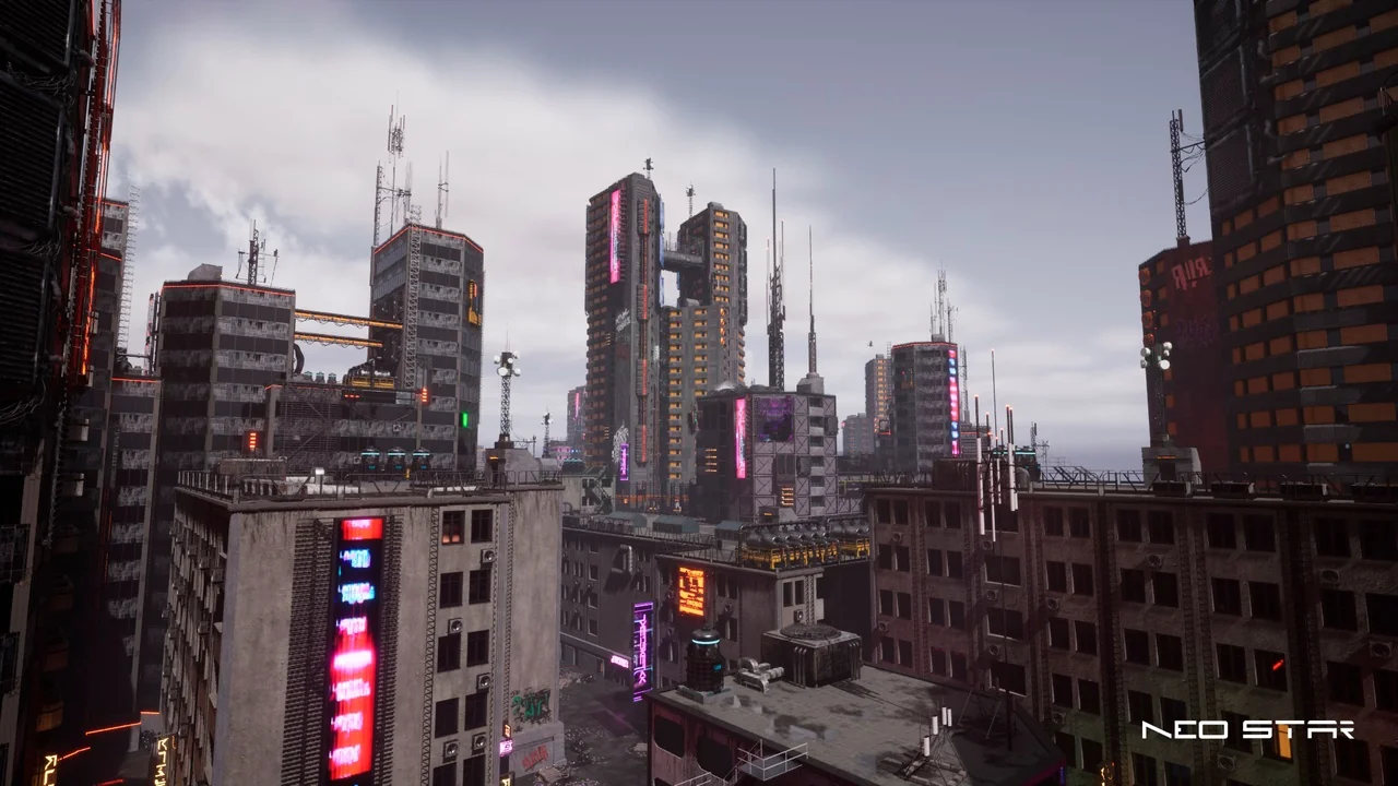 Cyberpunk Buildings Pack asset