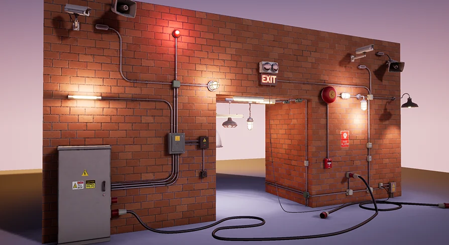 Electrical set / lamps /wires