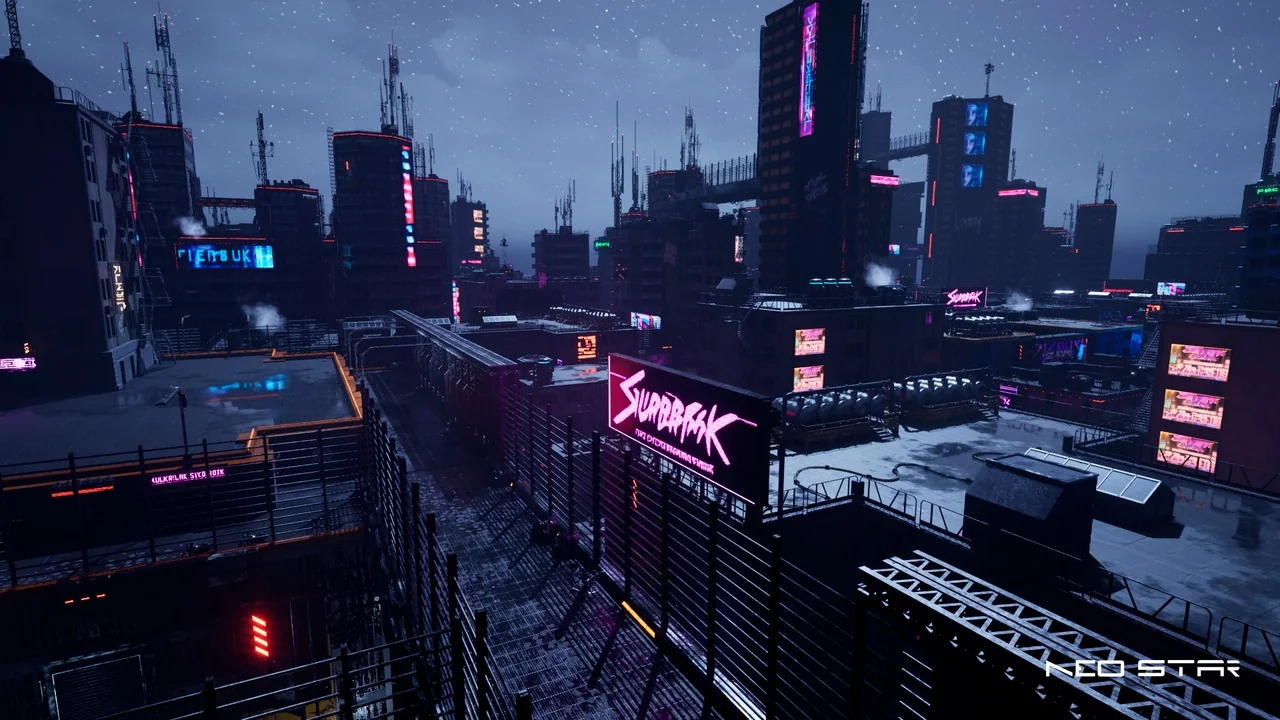 Cyberpunk Buildings Pack asset