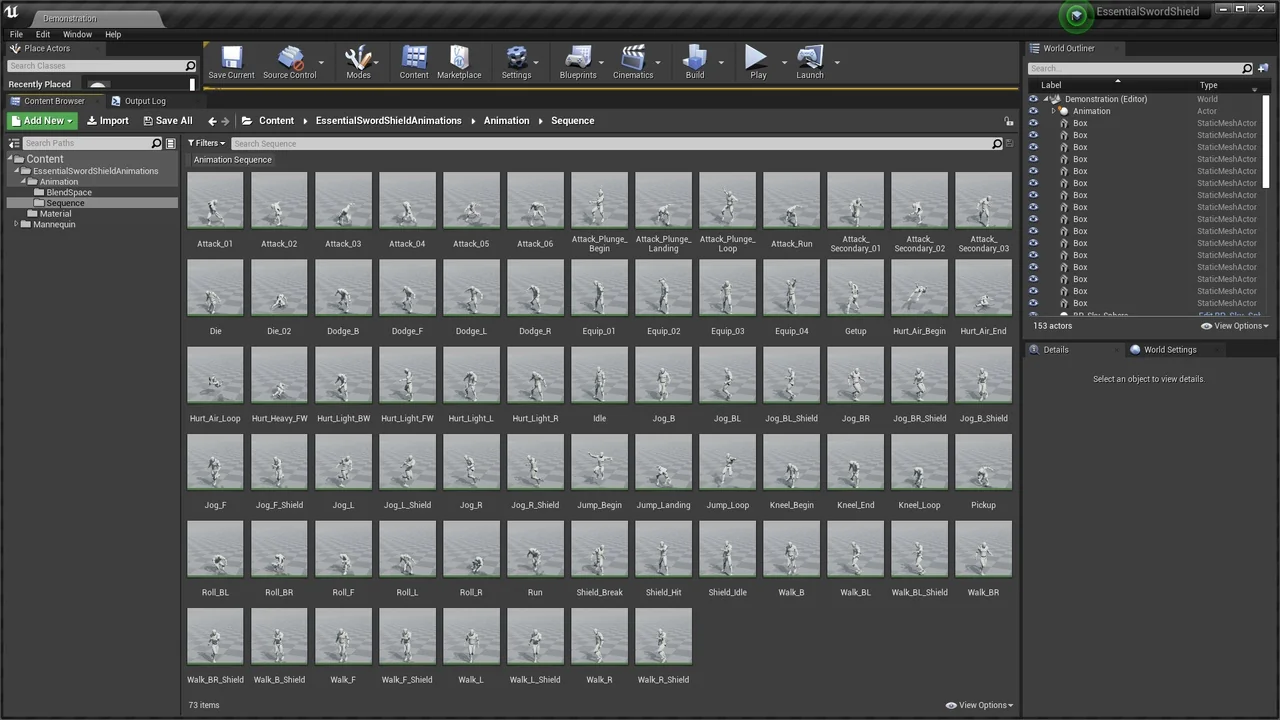 Essential Sword & Shield Animation Pack asset