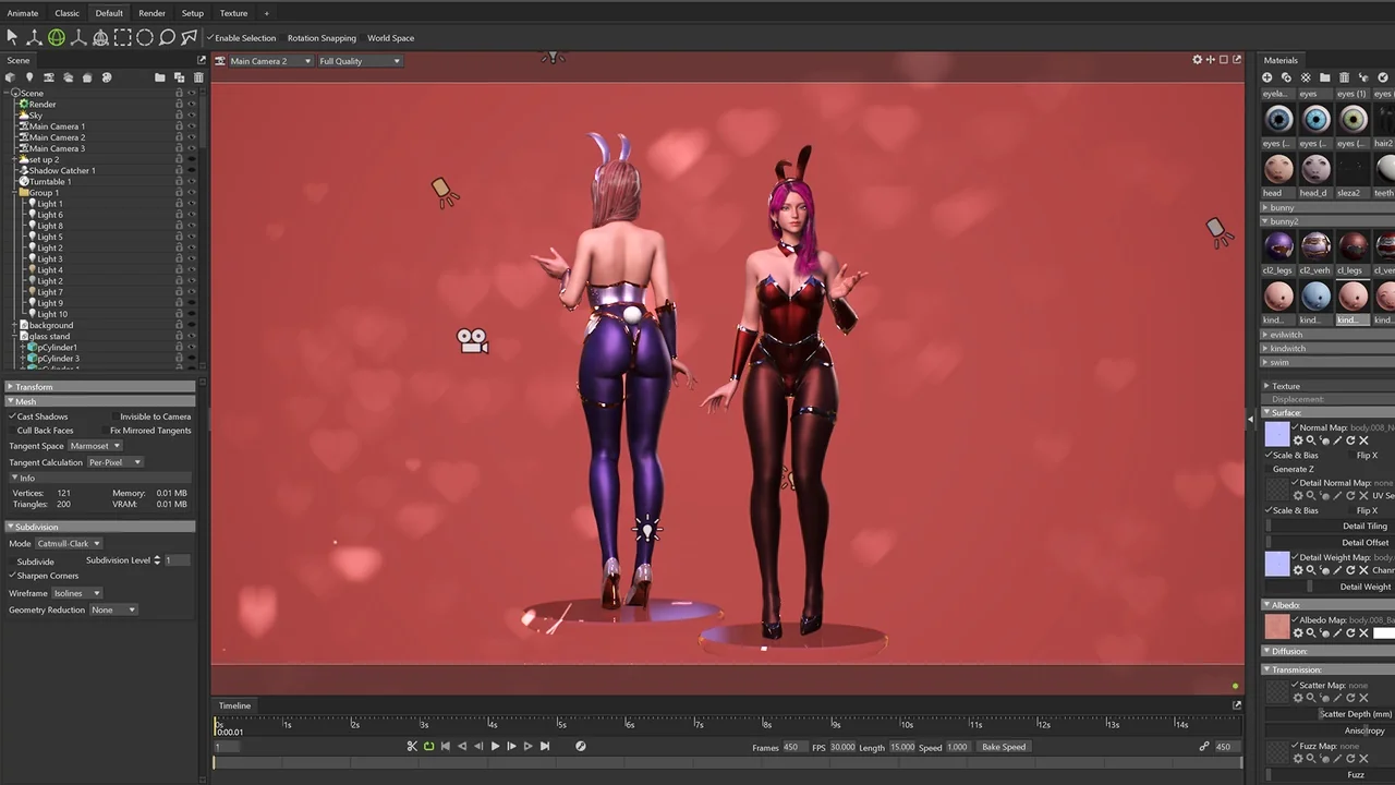 Bunny – Cute Fighting Anime Warrior Girl Realistic MMORPG FPS Stylized Character asset