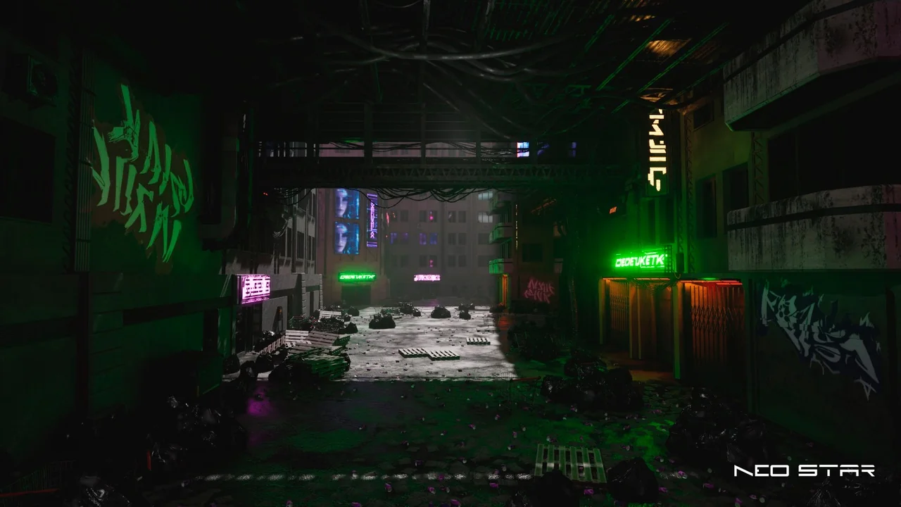 Cyberpunk Buildings Pack asset