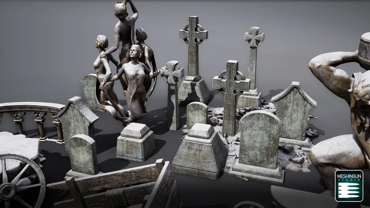Gothic Cemetery Pack asset