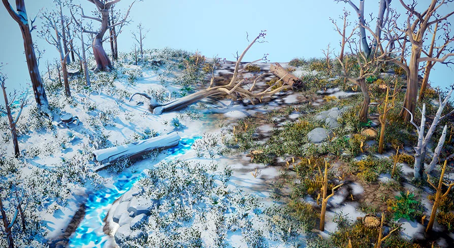Stylized Winter Forest