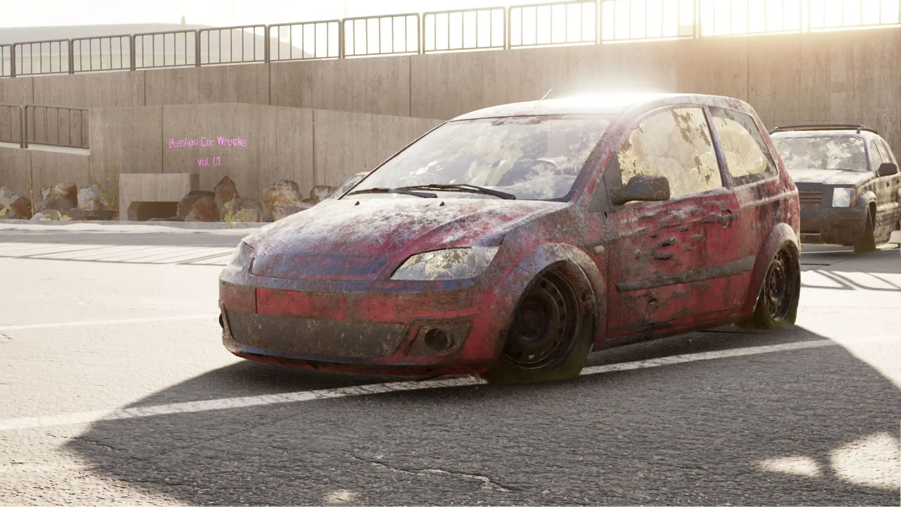 PostApo Car Wrecks vol. 01 asset