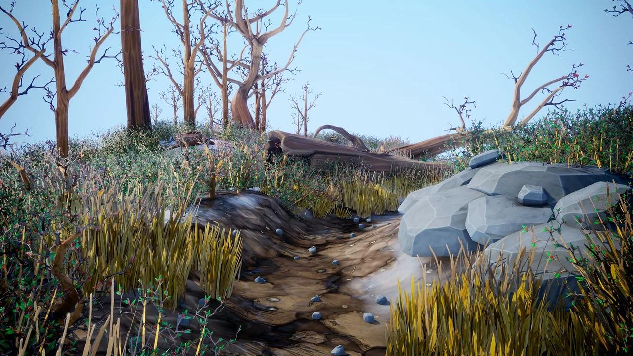 Stylized Winter Forest asset