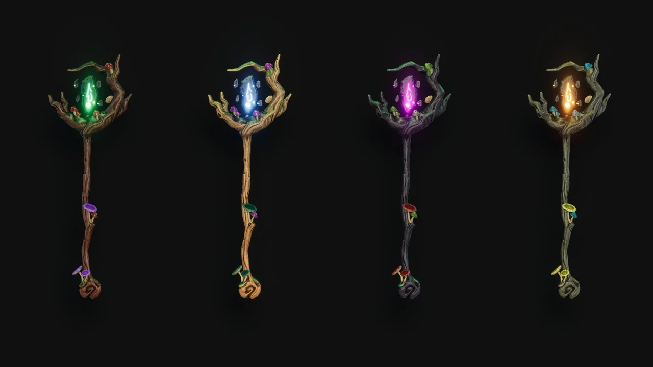 Stylized Staves – RPG Weapons asset