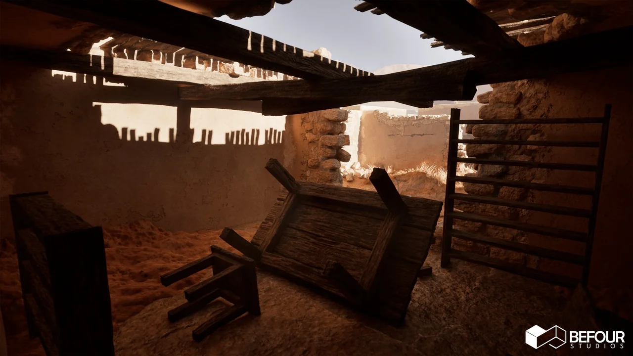 Ancient Desert Ruins Environment w/ Map Generator PCG asset